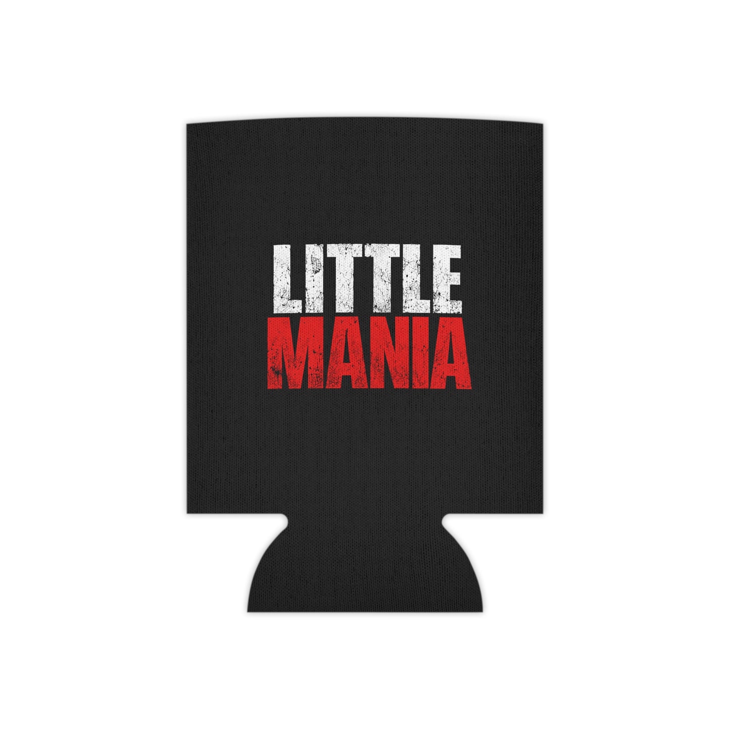Side view of the black Little Mania can cooler